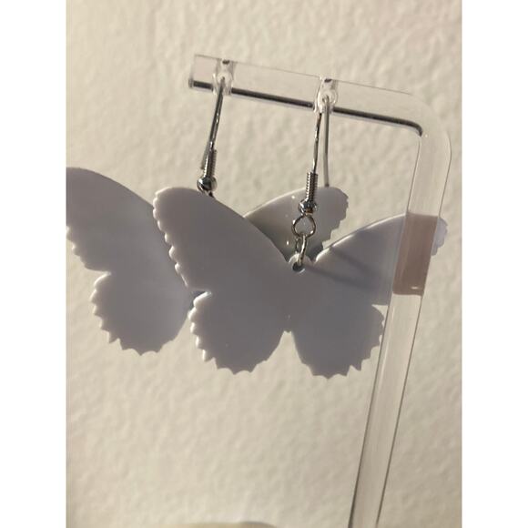 Drop Earrings butterfly  acrylic - Picture 2 of 2